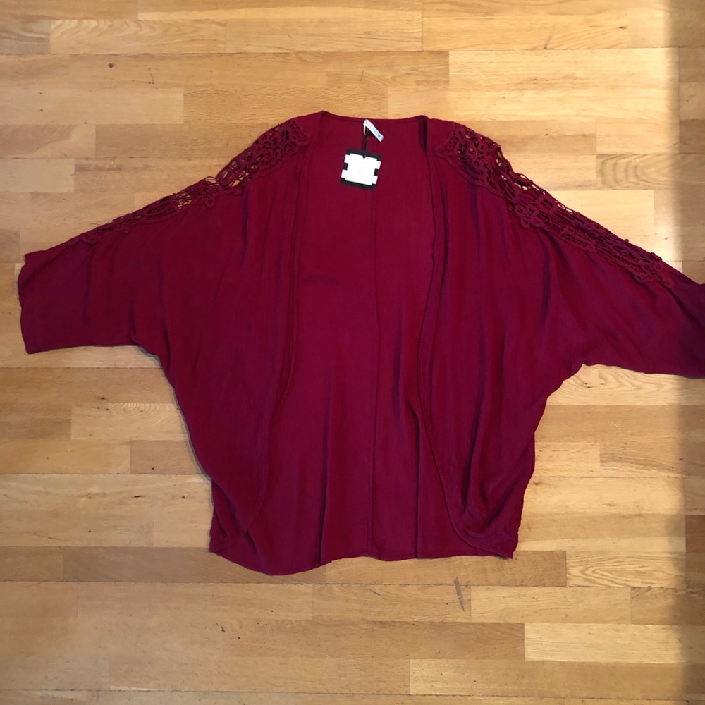 Soprano Brick red kimono cardigan